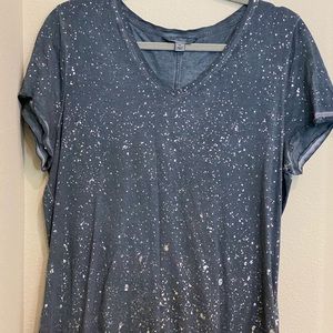 Calvin Klein teal splatter top